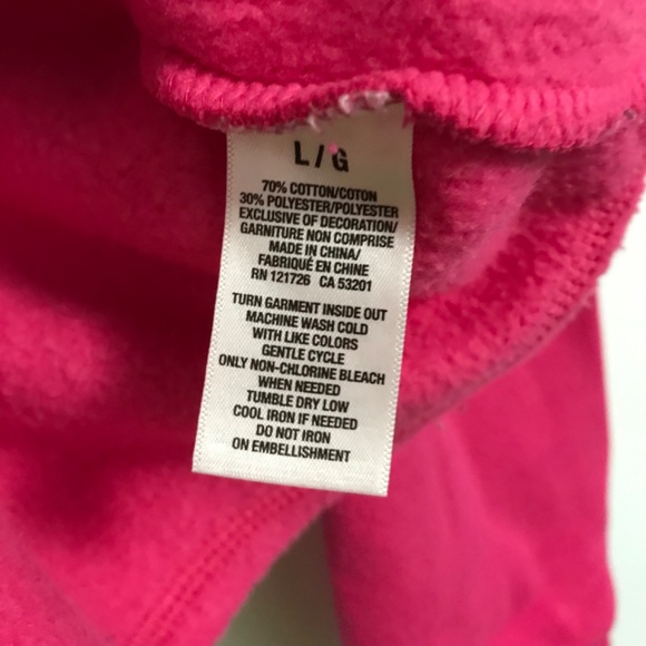 Y2K Aeropostale NY-87 Hoodie Sweater L Pink Blue White Long Sleeve - Picture 3 of 4